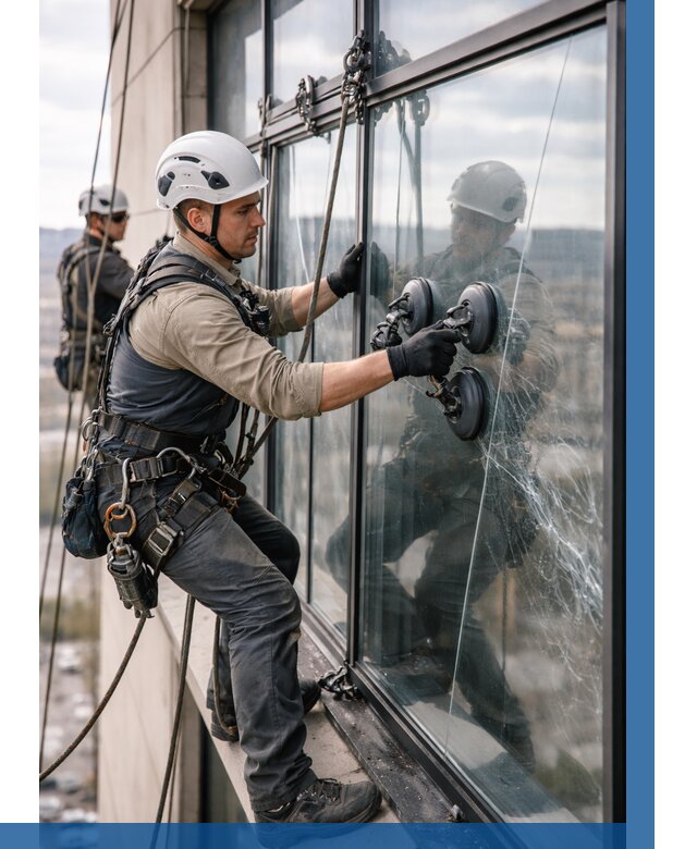 Замена стекла в витраже в Соликамске под ключ от 8759 р. | ВЫСОТНИК-Слк