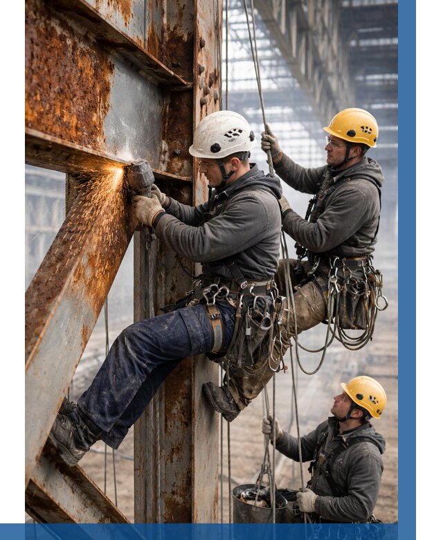 Зачистка металла от ржавчины в Соликамске от 361 р. | ВЫСОТНИК-Слк