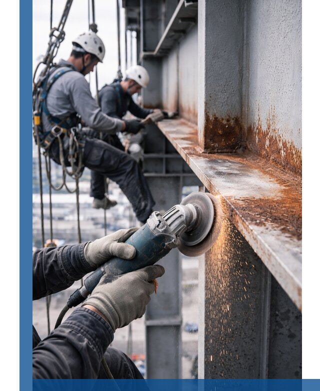 Зачистка металла от ржавчины и подготовка поверхностей в Соликамске