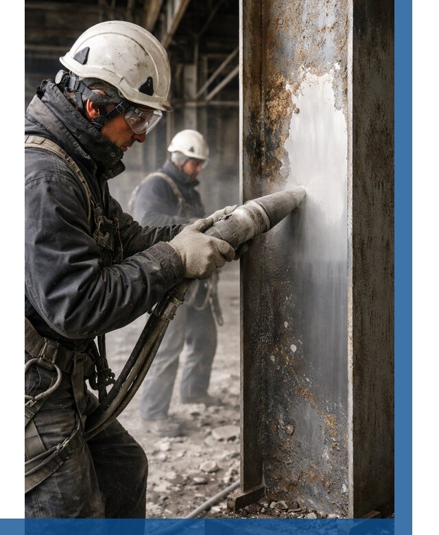 Удаление старой краски с металла в Соликамске от 464 р. | ВЫСОТНИК-Слк