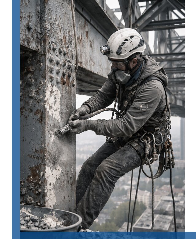 Удаление старой краски с металлических конструкций в Соликамске