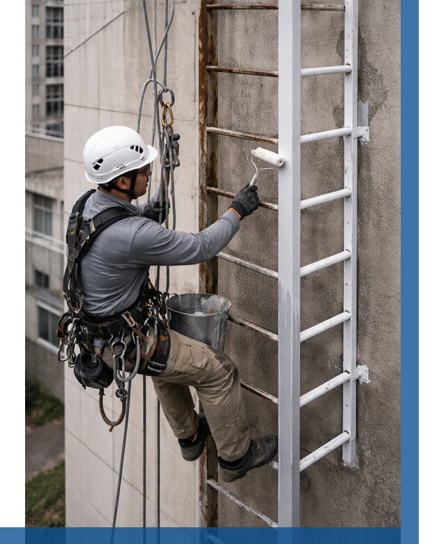 Покраска пожарных лестниц в Соликамске от 4637 р. | ВЫСОТНИК-Слк