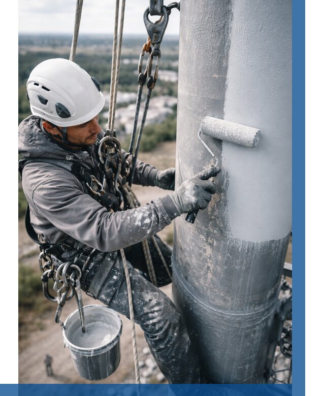 Покраска мачт связи под ключ в Соликамске от 876 р. | ВЫСОТНИК-Слк