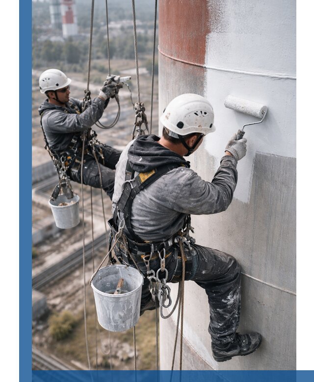 Покраска дымовых труб в Соликамске: антикоррозийная защита и восстановление