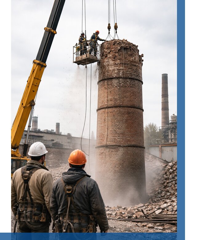 Демонтаж дымовой трубы в Соликамске от 92745 р. | ВЫСОТНИК-Слк, смета