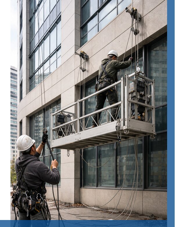 Монтаж и подъем фасадной люльки в Соликамске от 12366 р. | ВЫСОТНИК-Слк