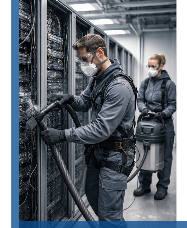 Обеспыливание серверной комнаты в Соликамске, профессиональная очистка