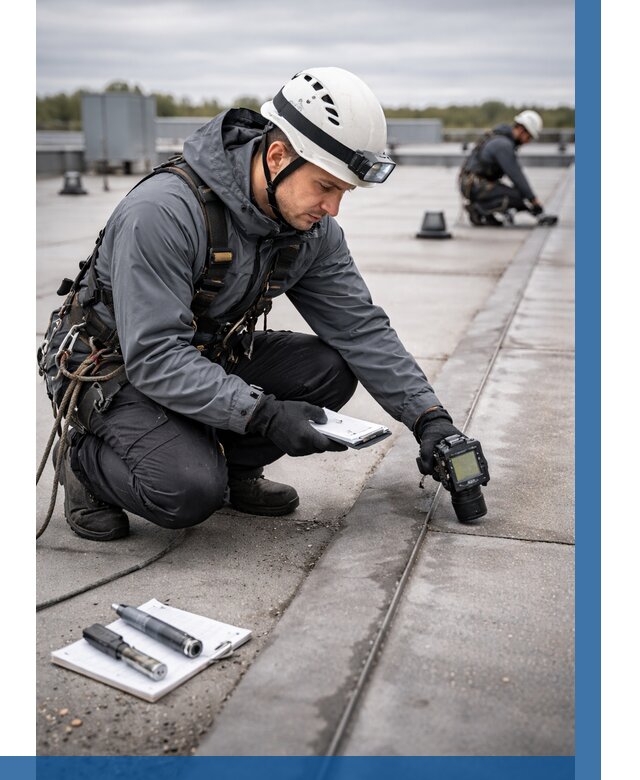 Обследование кровли на протечки в Соликамске от 4637 р. | ВЫСОТНИК-Слк