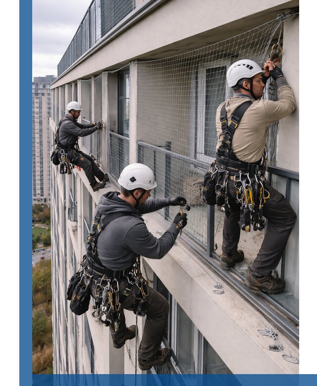 Профессиональный монтаж защитной сетки от птиц в Соликамске