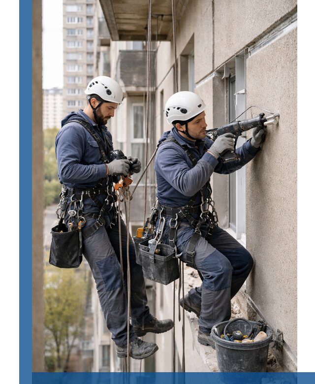 Промышленные альпинисты высотные работы и монтаж в Соликамске